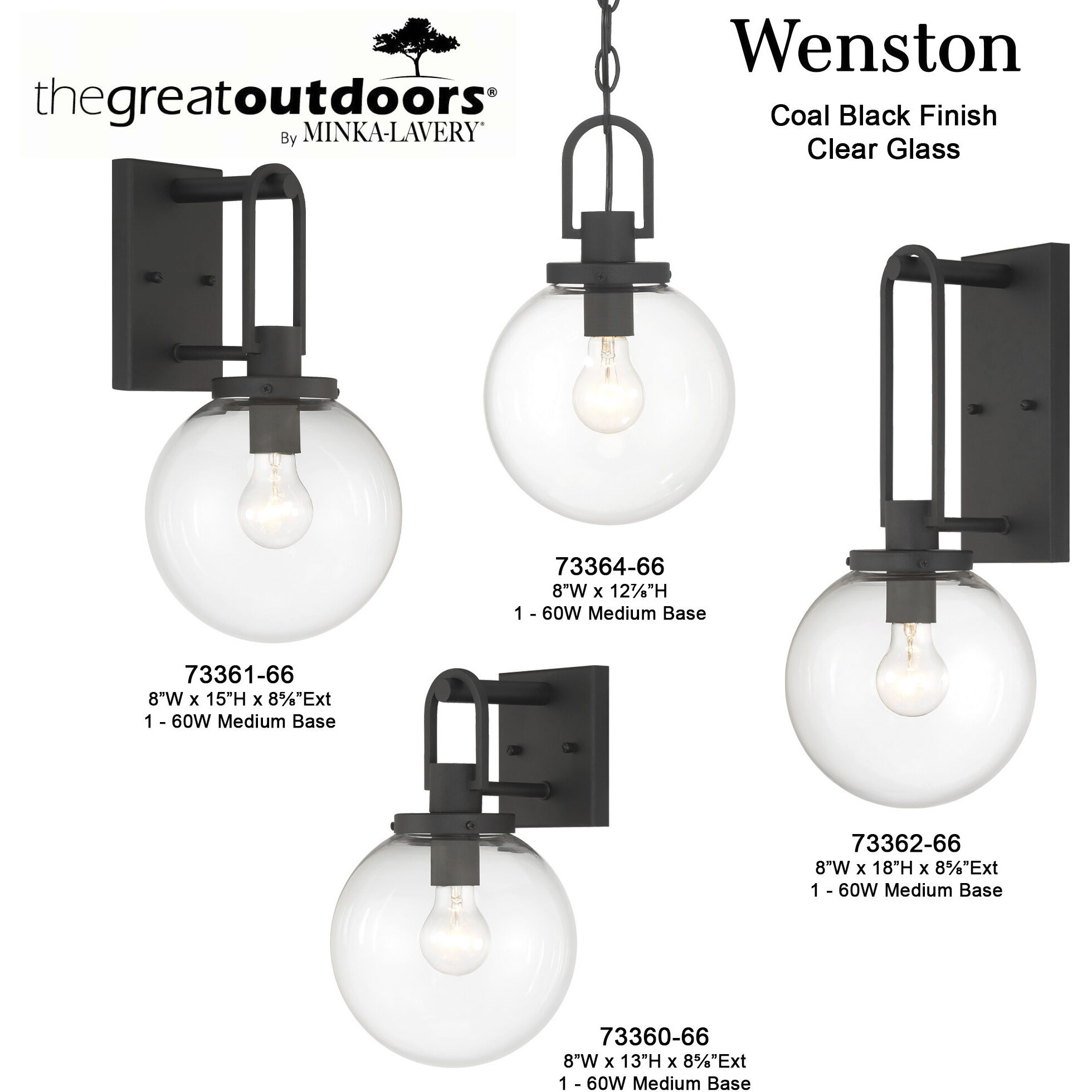 Wenston Outdoor Wall Mount in Sand Coal, Great Outdoors